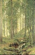 Ivan Shishkin Brook in a Forest oil painting artist
